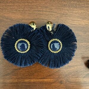 Lilly Pulitzer blue fan earrings